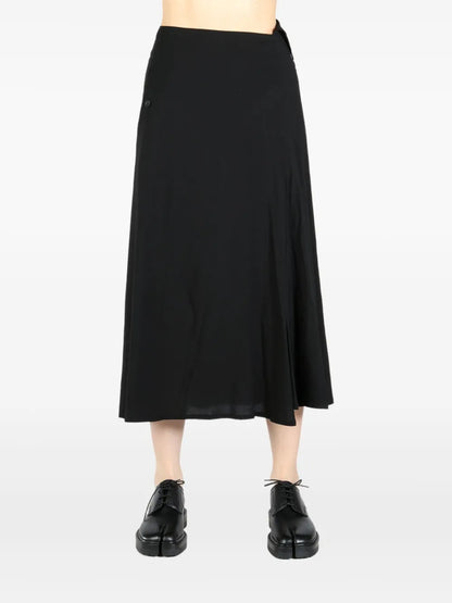 Asymmetric-Hem Midi Dress