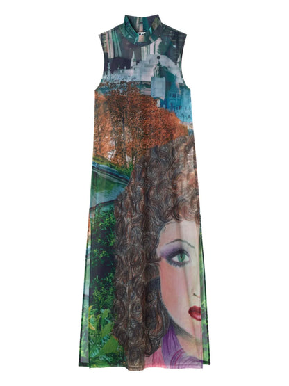 Veronique-Print Midi Dress