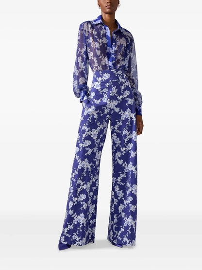Floral-Print Blouse