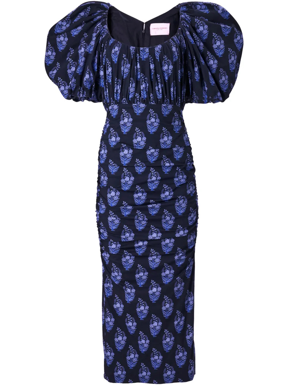 Floral-Print Balloon-Sleeve Dress