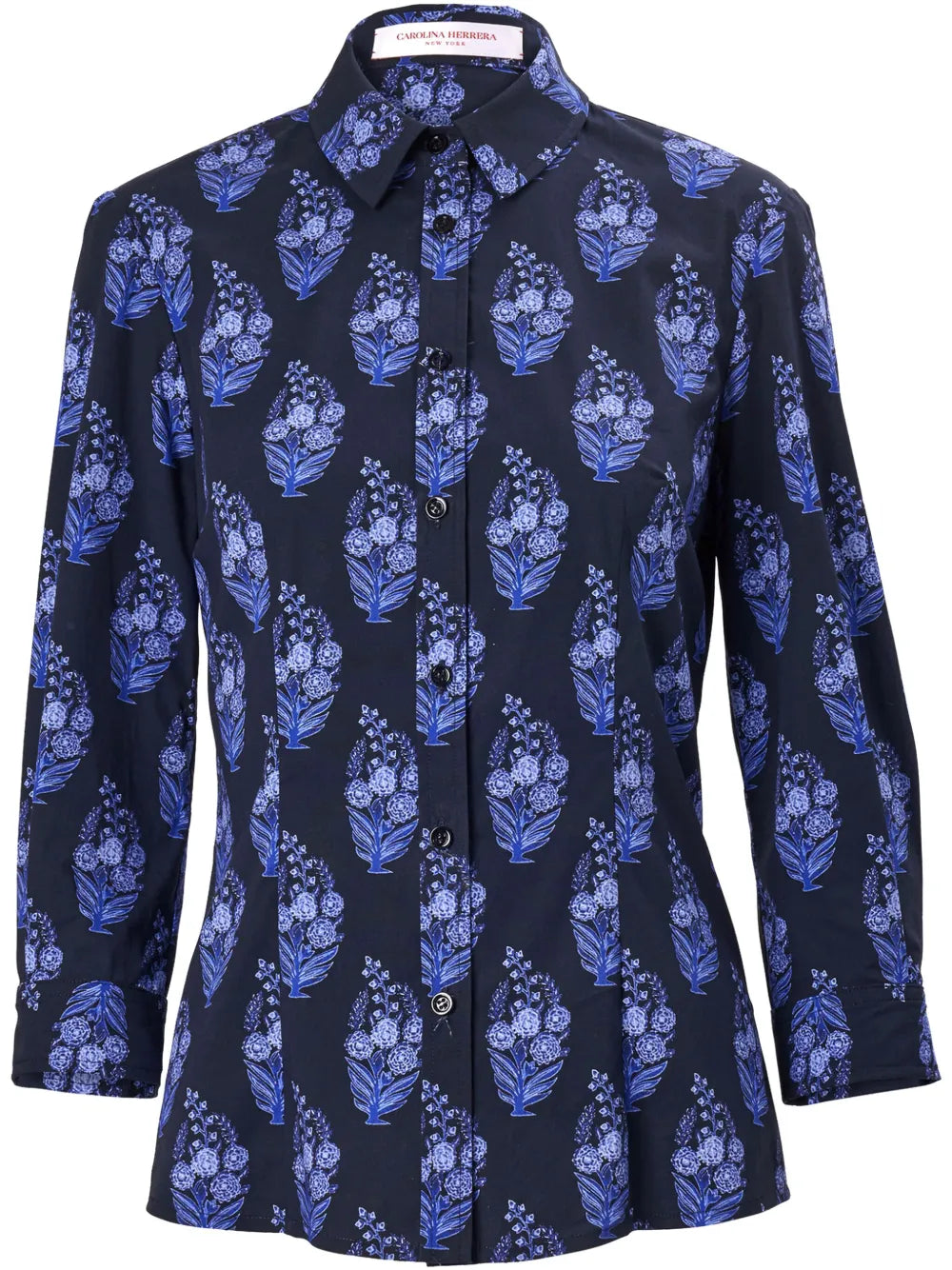 Floral-Print Peplum-Hem Shirt