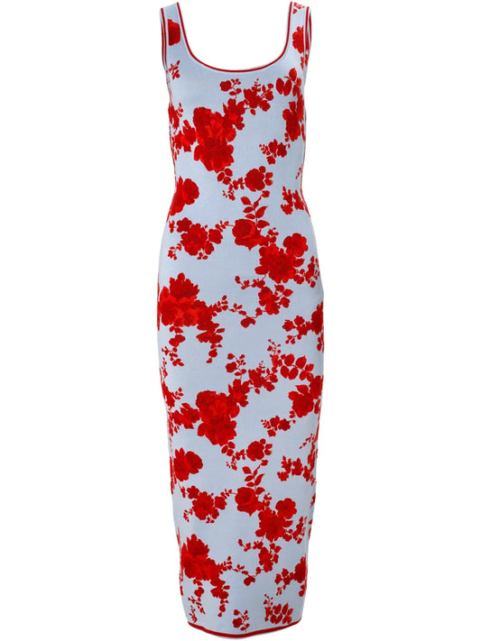 Floral Jacquard Dress