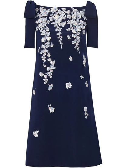 Floral Embroidered Shift Dress