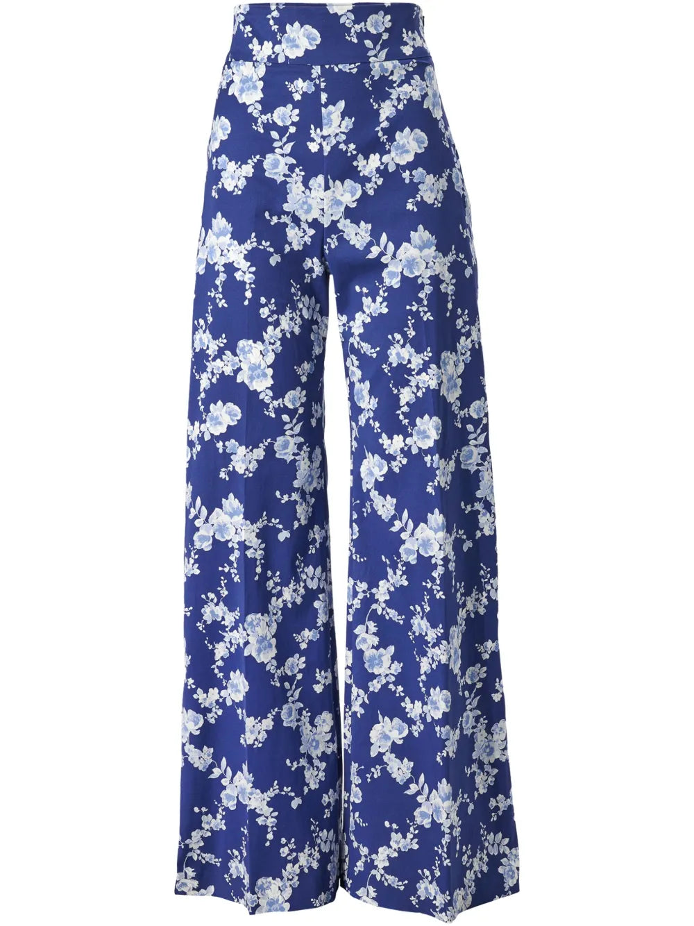 Floral-Print Wide-Leg Trousers