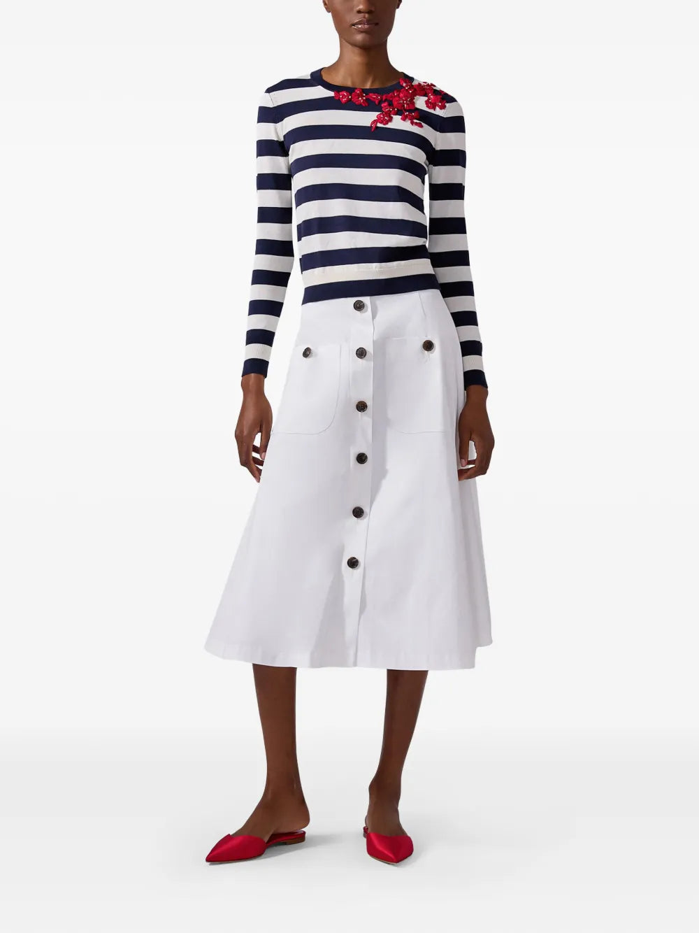 Poplin Midi Skirt