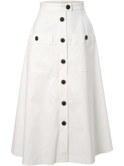 Poplin Midi Skirt