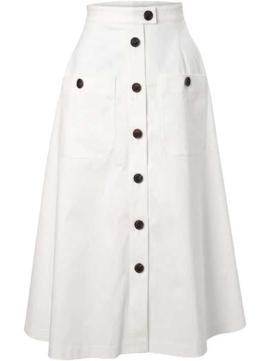 Poplin Midi Skirt