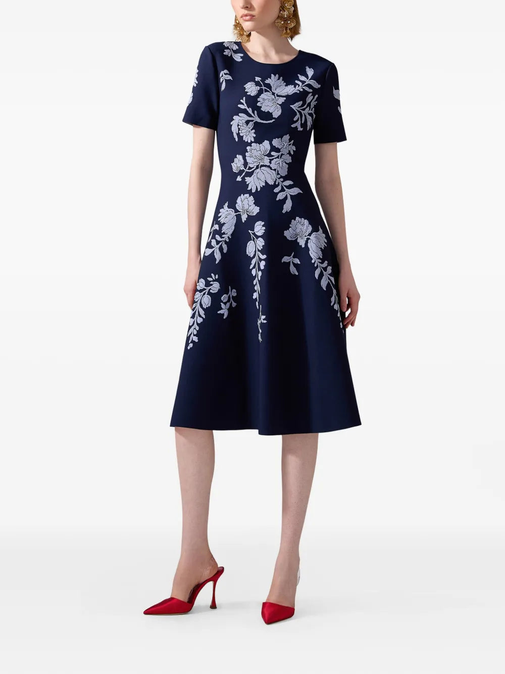 Floral Jacquard Dress