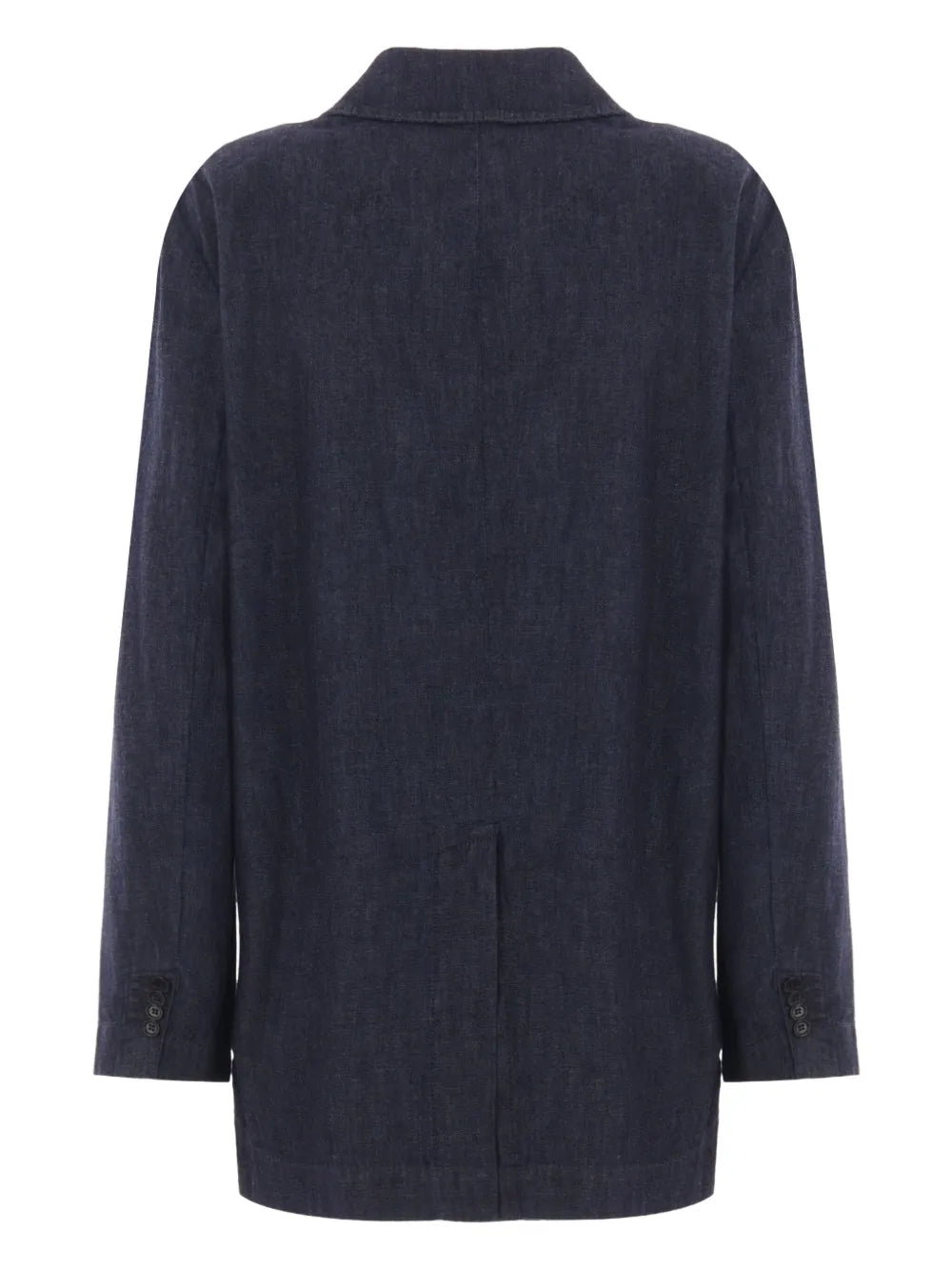 Double-Breasted Denim Blazer