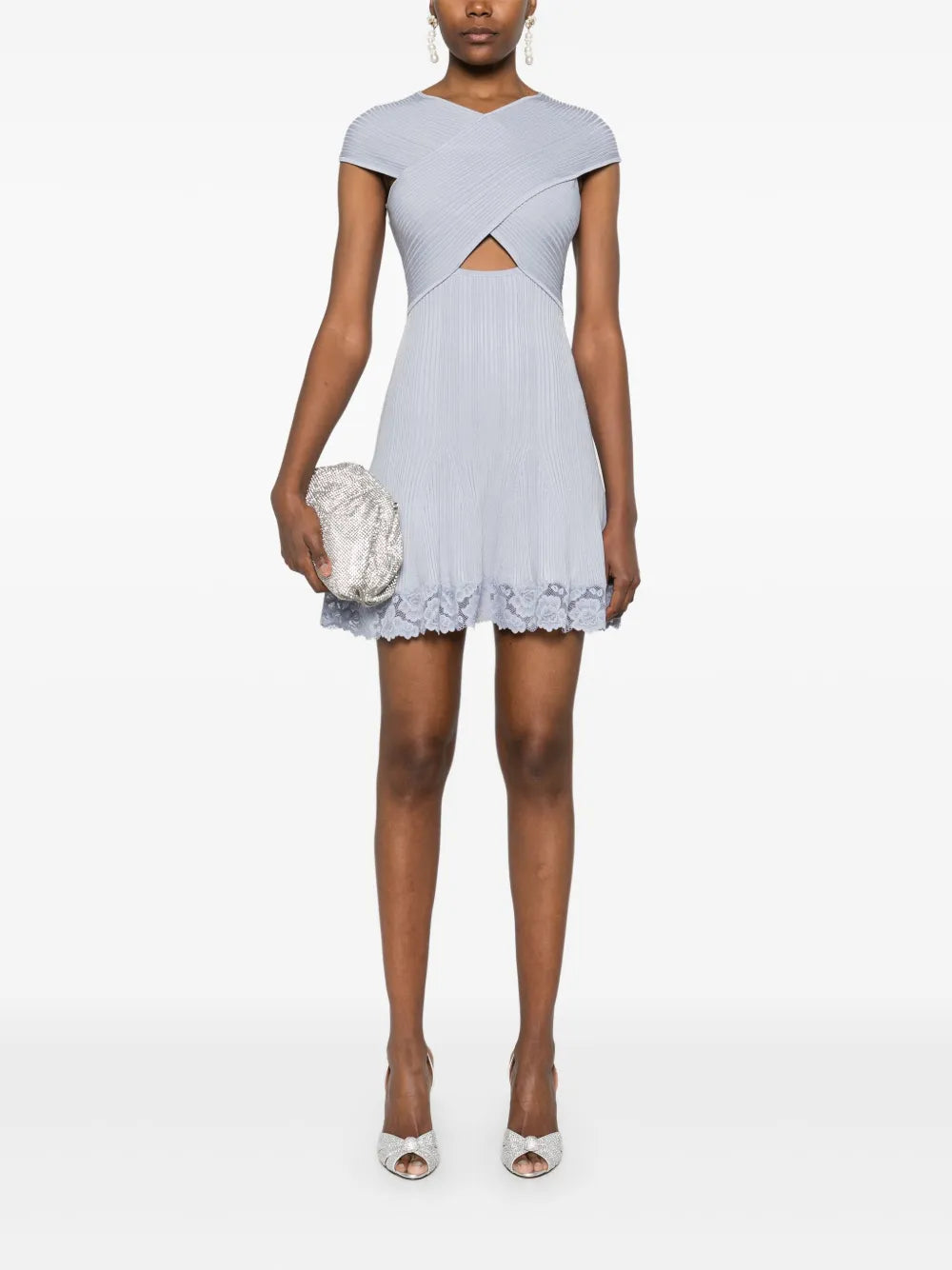 Lace-Hem Mini Dress