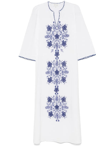 Vahani-Embroidered Midi Dress