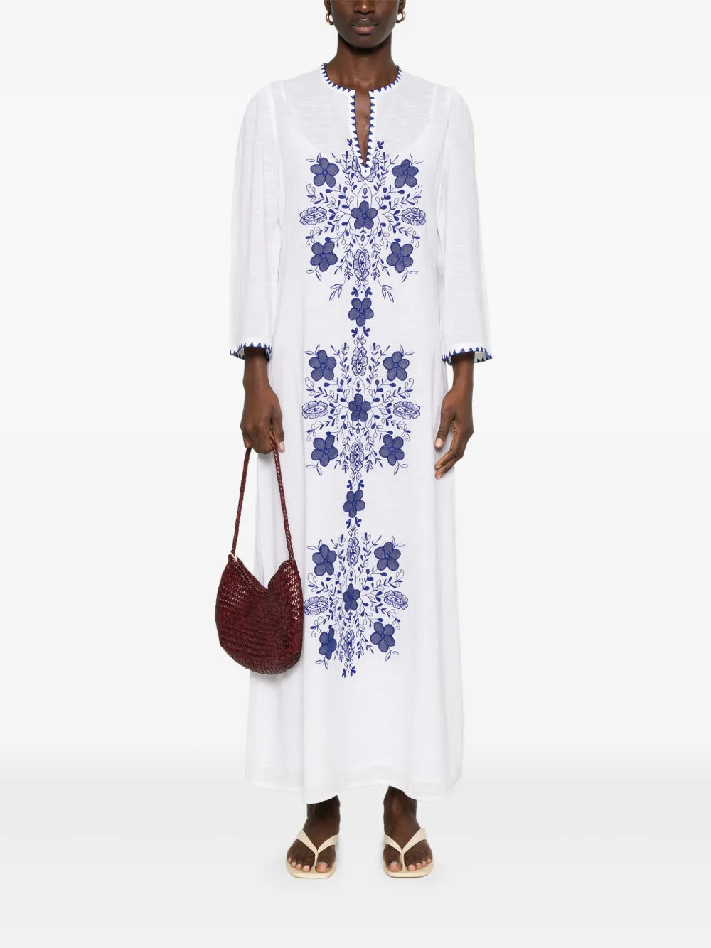 Vahani-Embroidered Midi Dress