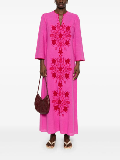 Vahani-Embroidered Midi Dress