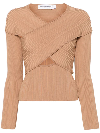 Ribbed Wrap Top
