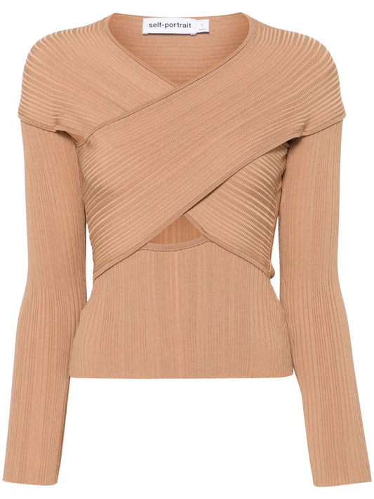 Ribbed Wrap Top