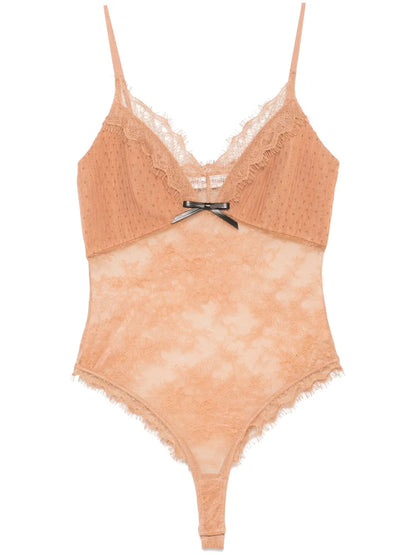 Dot-Pattern Mesh Bodysuit