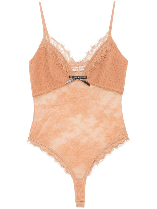 Dot-Pattern Mesh Bodysuit