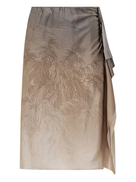 Stretch-Silk Skirt