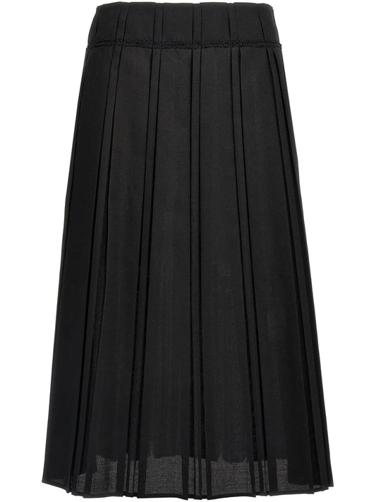 Pleated Midi Skirt