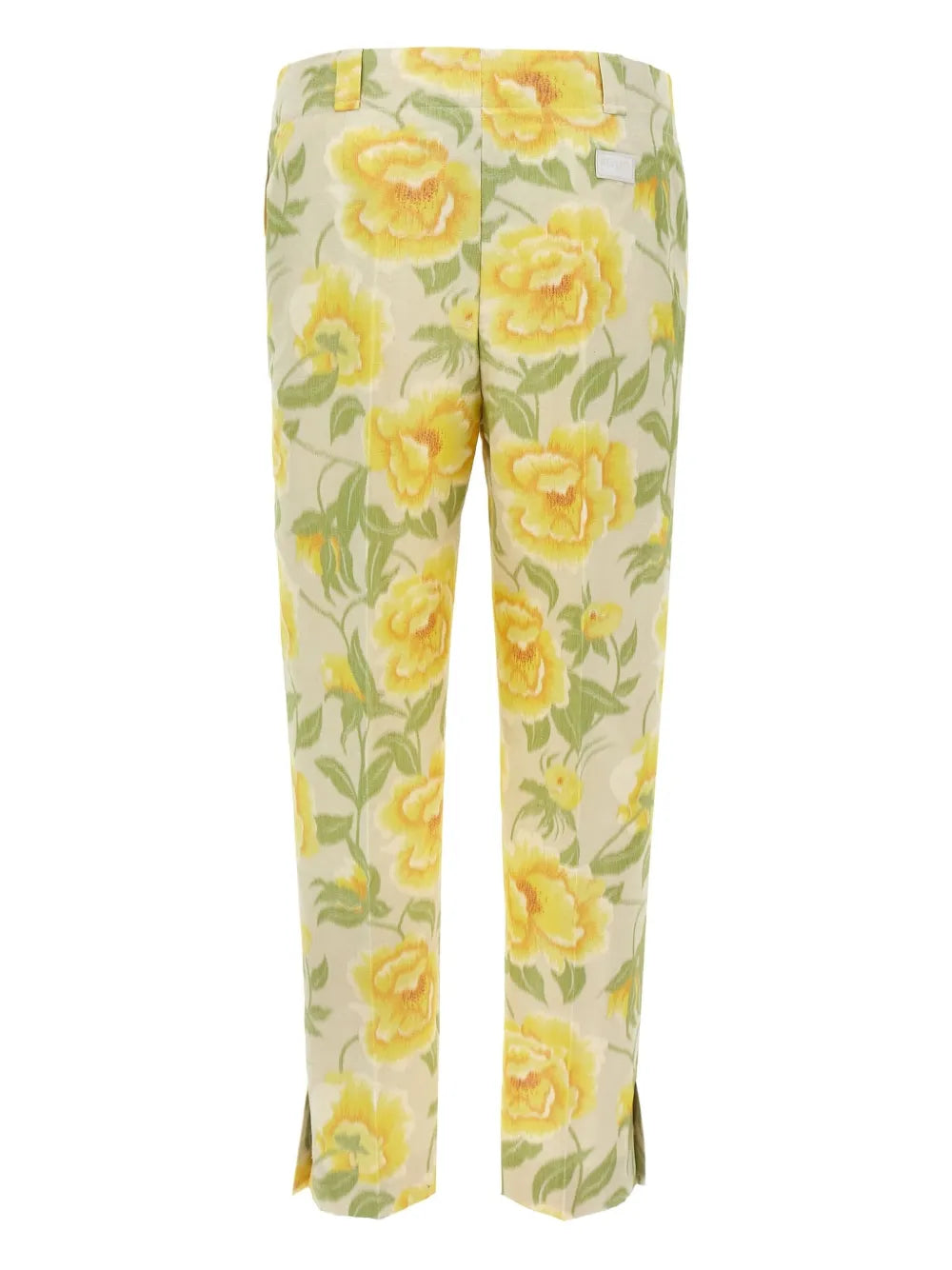 Peonies-Print Trousers