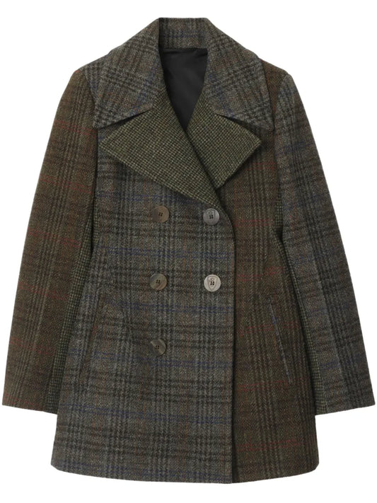 Checked Patchwork Coat