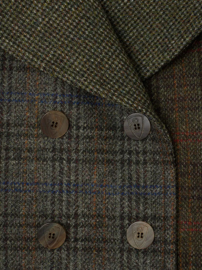 Checked Patchwork Coat