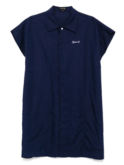 Short-Sleeved Shirt Dress