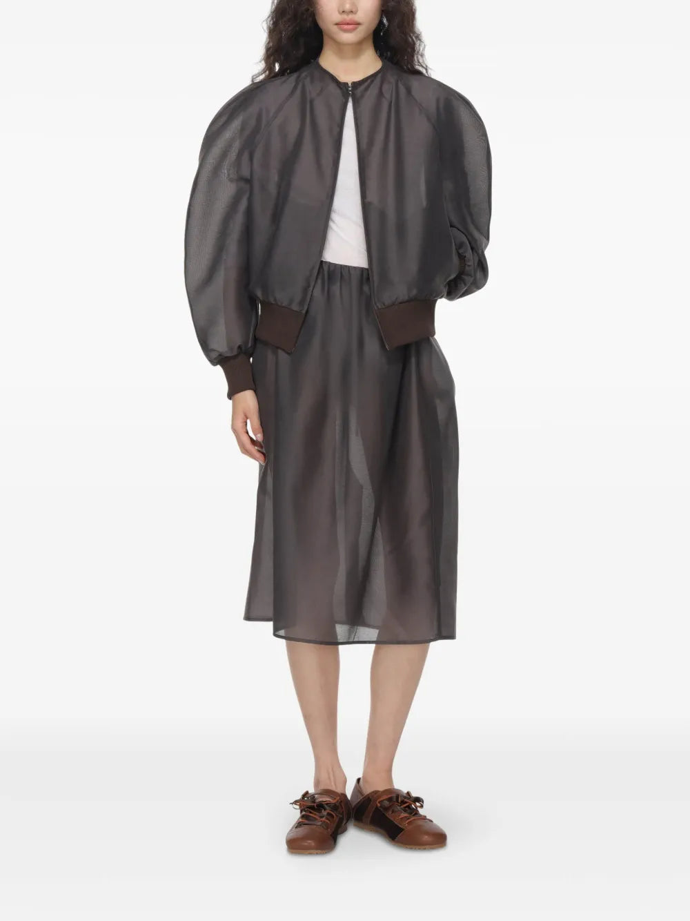 Mock-Neck Zip-Up Jacket