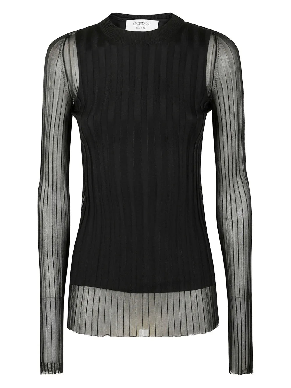 Pleated Long-Sleeve Top