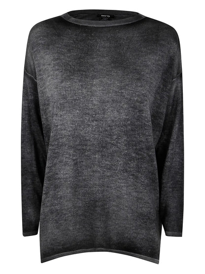 Drop-Shoulder Knit Sweater