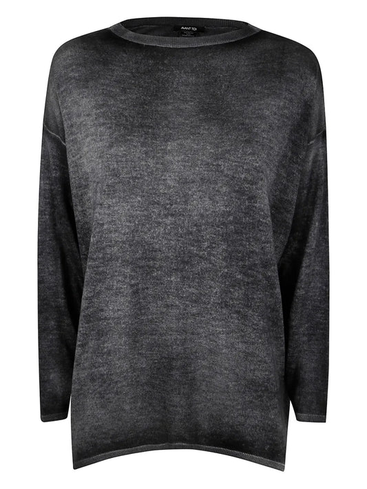 Drop-Shoulder Knit Sweater