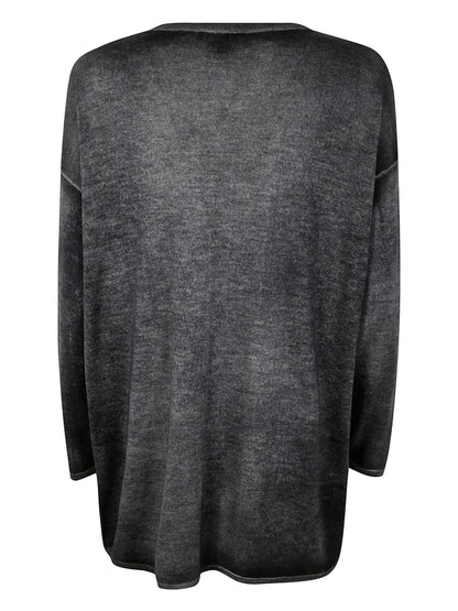 Drop-Shoulder Knit Sweater