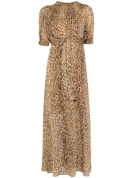 Leopard-Print Maxi Dress