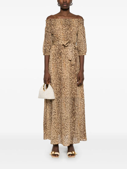 Leopard-Print Maxi Dress