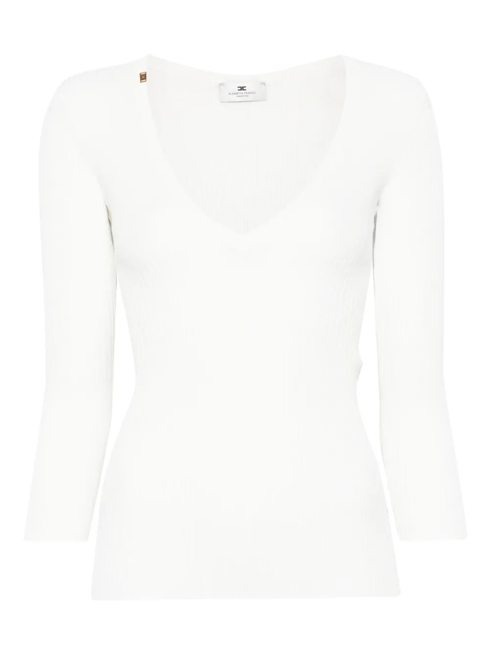 V-Neck Ribbed Top