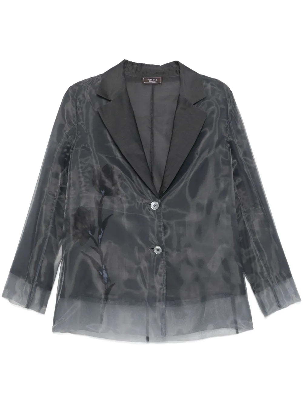 Organza Single-Breasted Blazer
