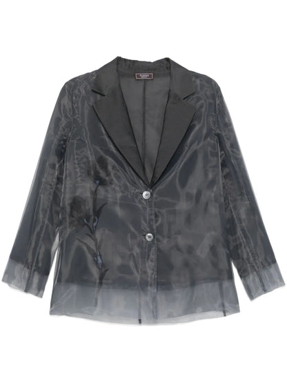 Organza Single-Breasted Blazer
