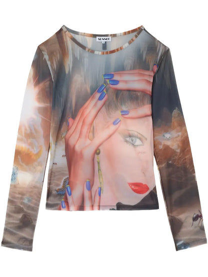 Pascale-Print Top