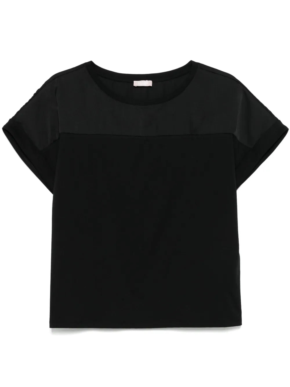 Satin-Panel T-Shirt