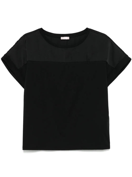 Satin-Panel T-Shirt