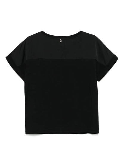 Satin-Panel T-Shirt
