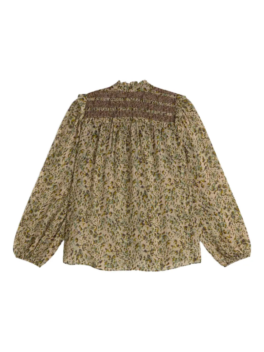 Floral-Print Smock Blouse