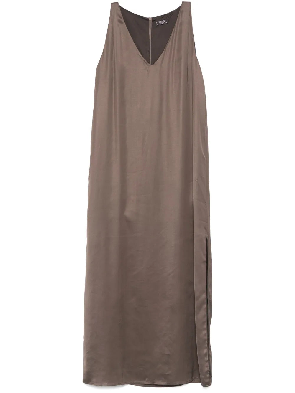 Jewel-Embellished Satin Midi Dress