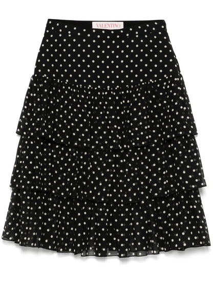 Polka-Dot Mini Skirt
