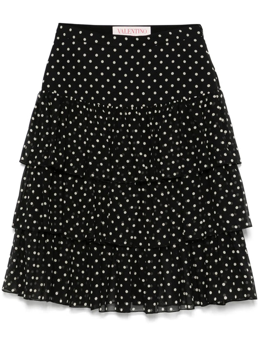 Polka-Dot Mini Skirt
