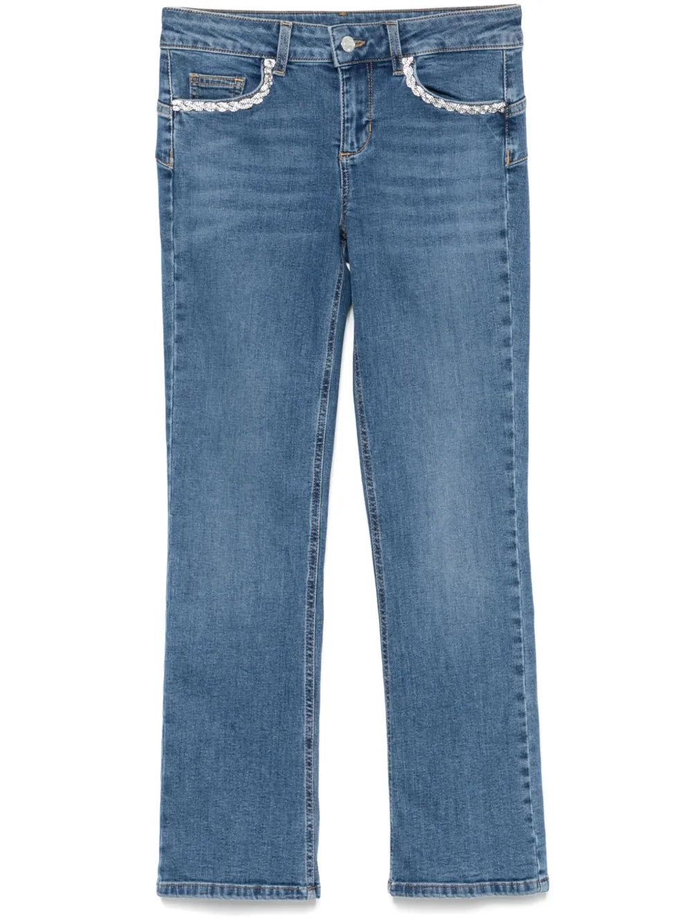 Crystal-Embellished Jeans
