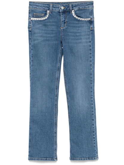 Crystal-Embellished Jeans