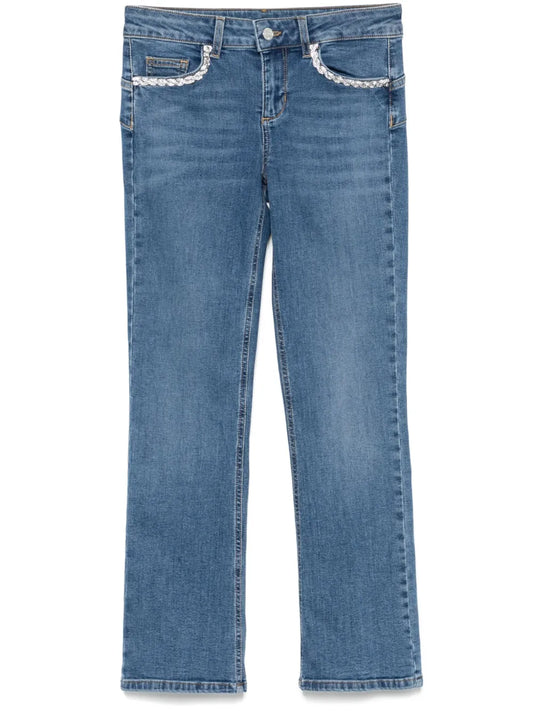 Crystal-Embellished Jeans