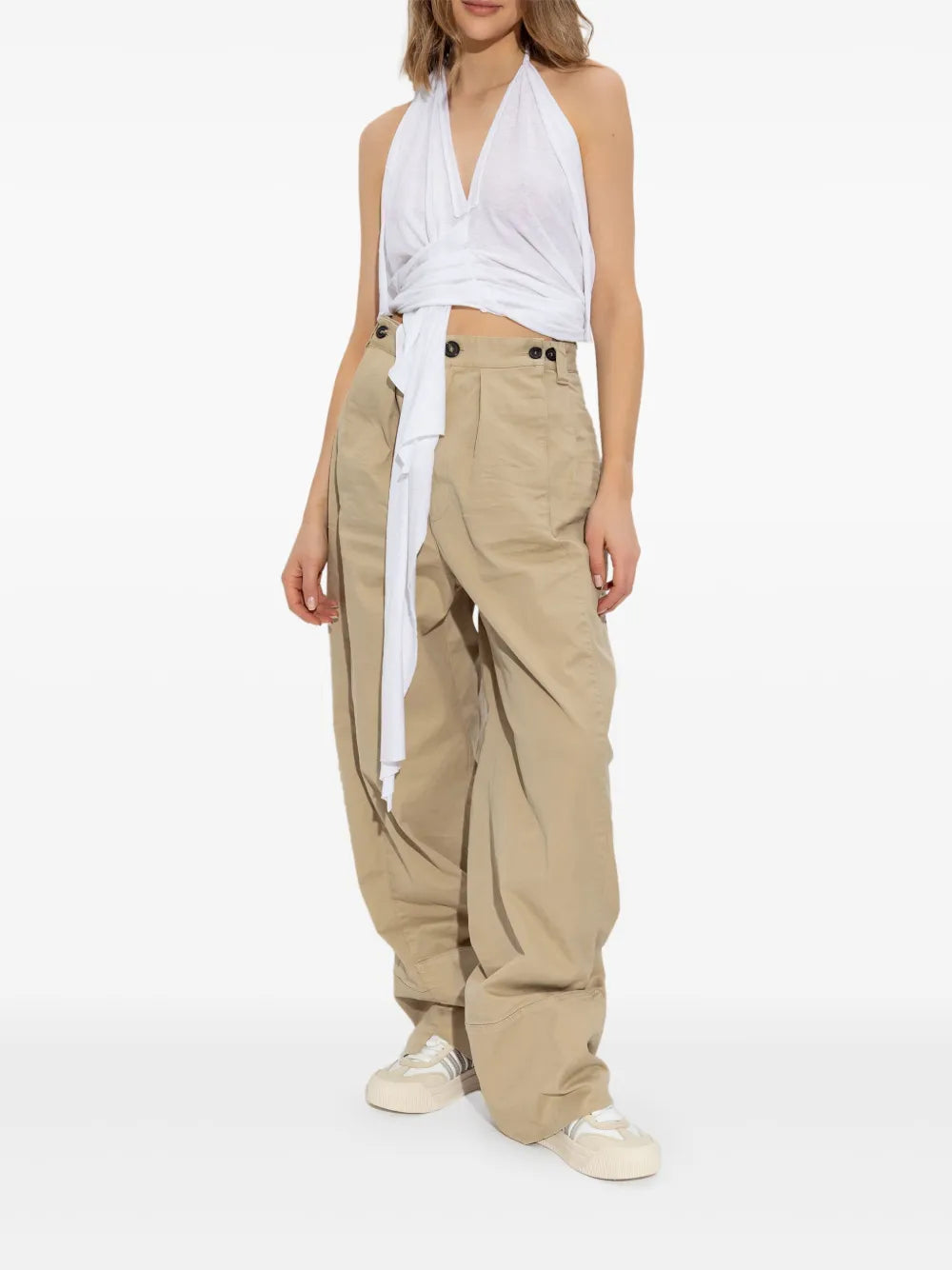 Wrap-Front Halter Top