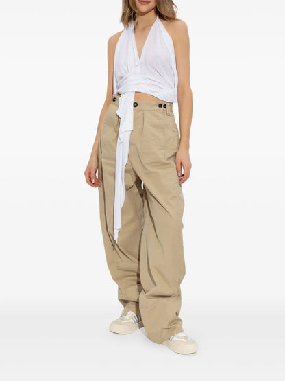 Wrap-Front Halter Top